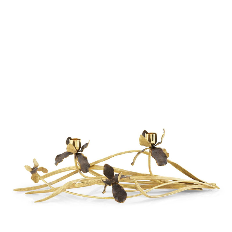 Michael Aram Black Iris Low Candleholder