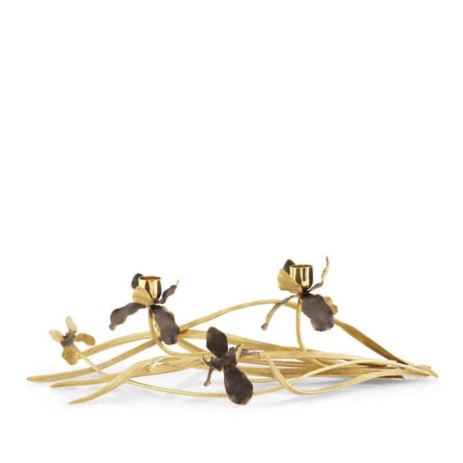 Michael Aram Black Iris Low Candleholder
