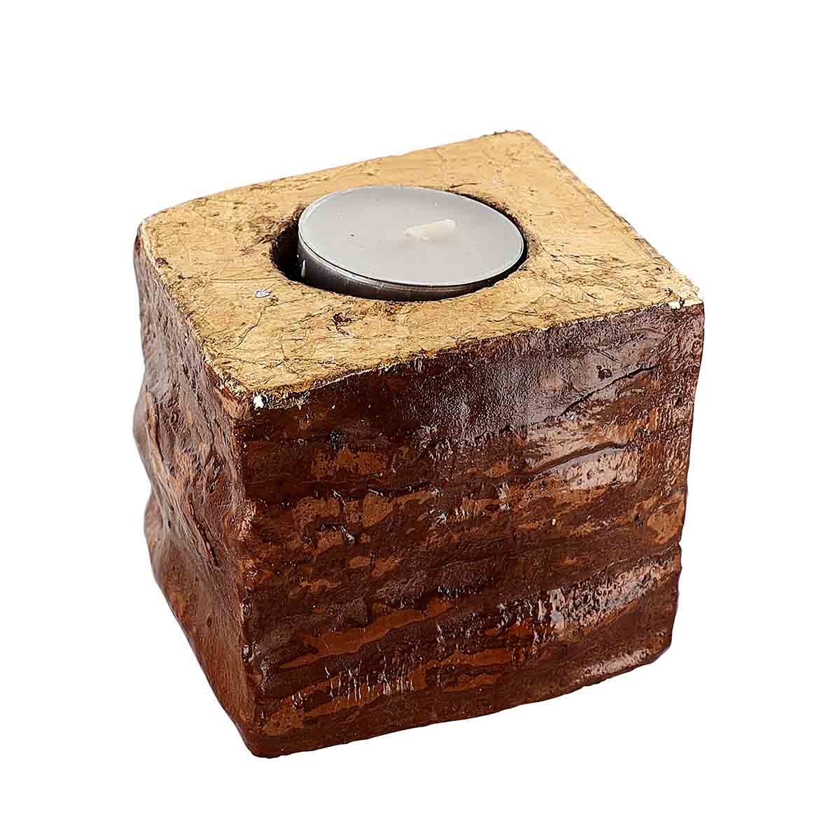 Barbara Biel Gold Single Hole Candleholder, 3.5