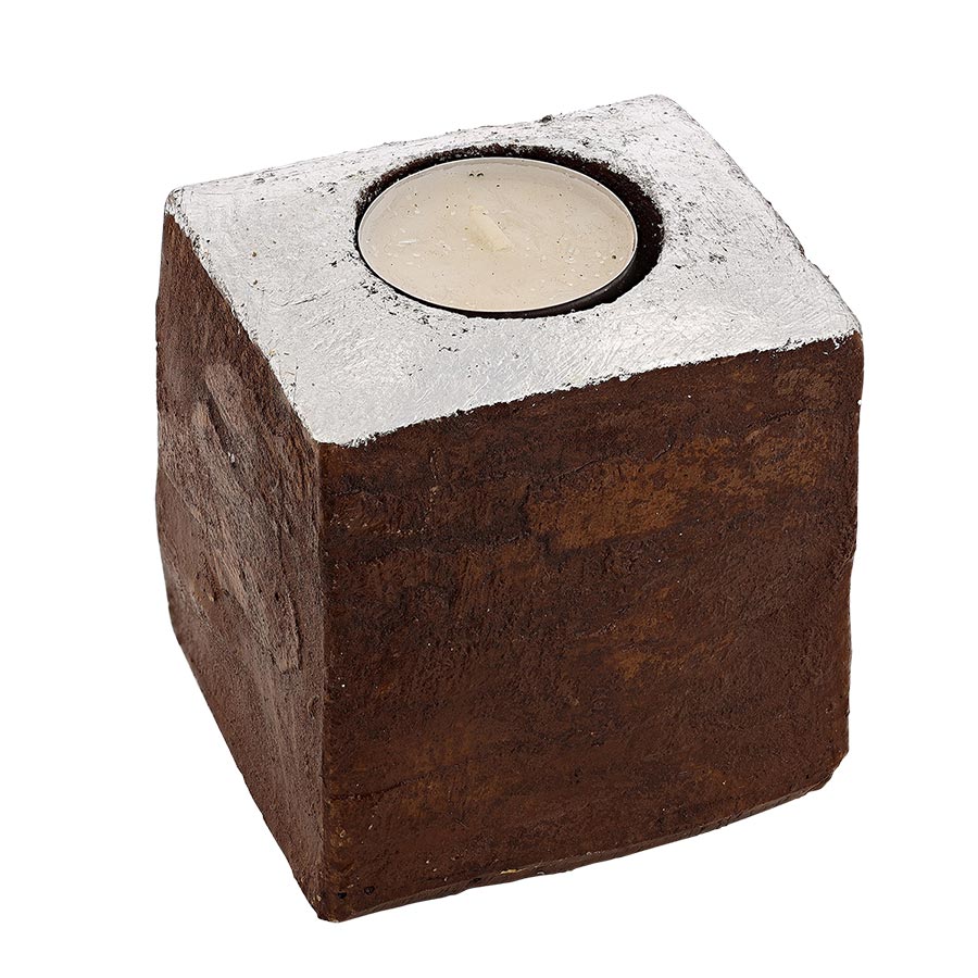 Barbara Biel Silver Single Hole Candleholder, 3.5