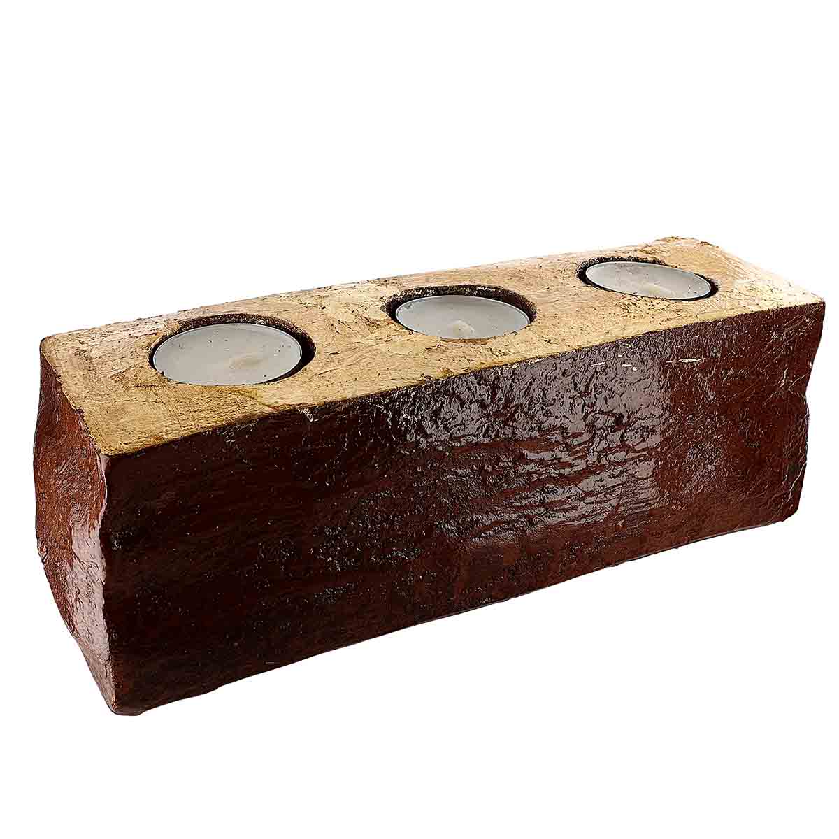 Barbara Biel 3 Hole Candleholder, Gold