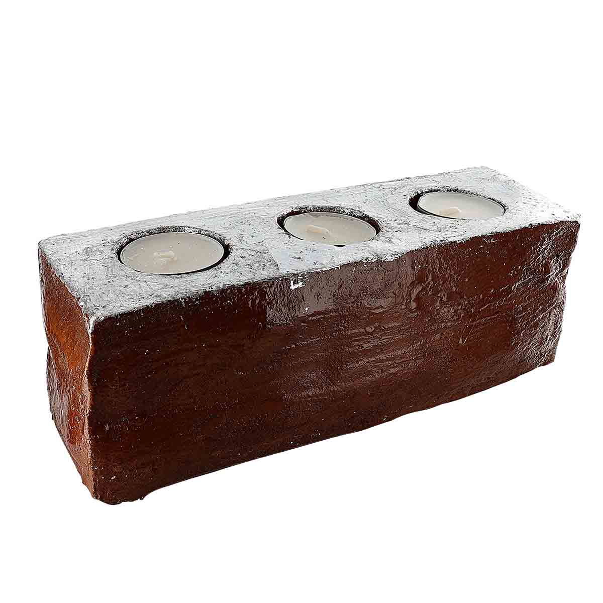 Barbara Biel 3 Hole Candleholder, Silver