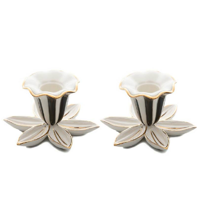 MacKenzie-Childs Flower Candleholders, Set of 2