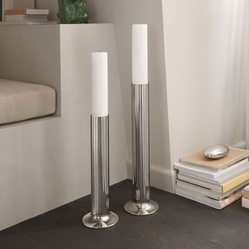 Georg Jensen Bernadotte Floor Candle Holder, Tall