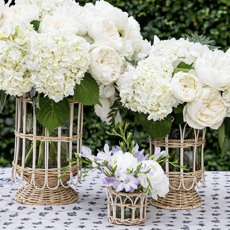 Juliska Provence Rattan Tealight, Whitewash