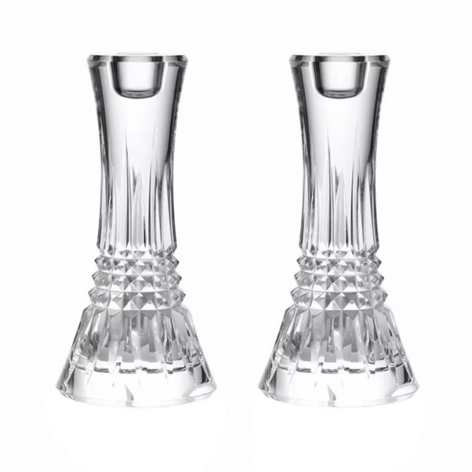 Waterford Lismore Diamond Set of 2 Candlestick Holders, 7"