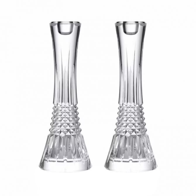 Waterford Lismore Diamond Set of 2 Candlestick Holders, 10"