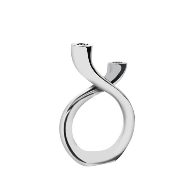 Nambe Tango Candle Holder, Small