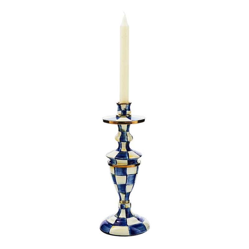 MacKenzie-Childs Royal Check Medium Candlestick