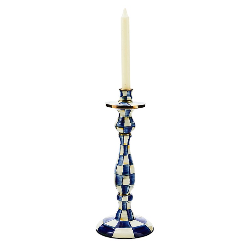 MacKenzie-Childs Royal Check Large Candlestick
