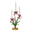 Juliska Meadow Walk Iris 14" Centerpiece Candelabra, Pink