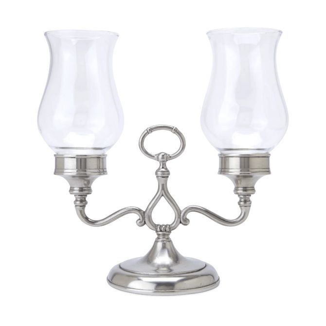 Match Pewter Double Garden Candle Holder