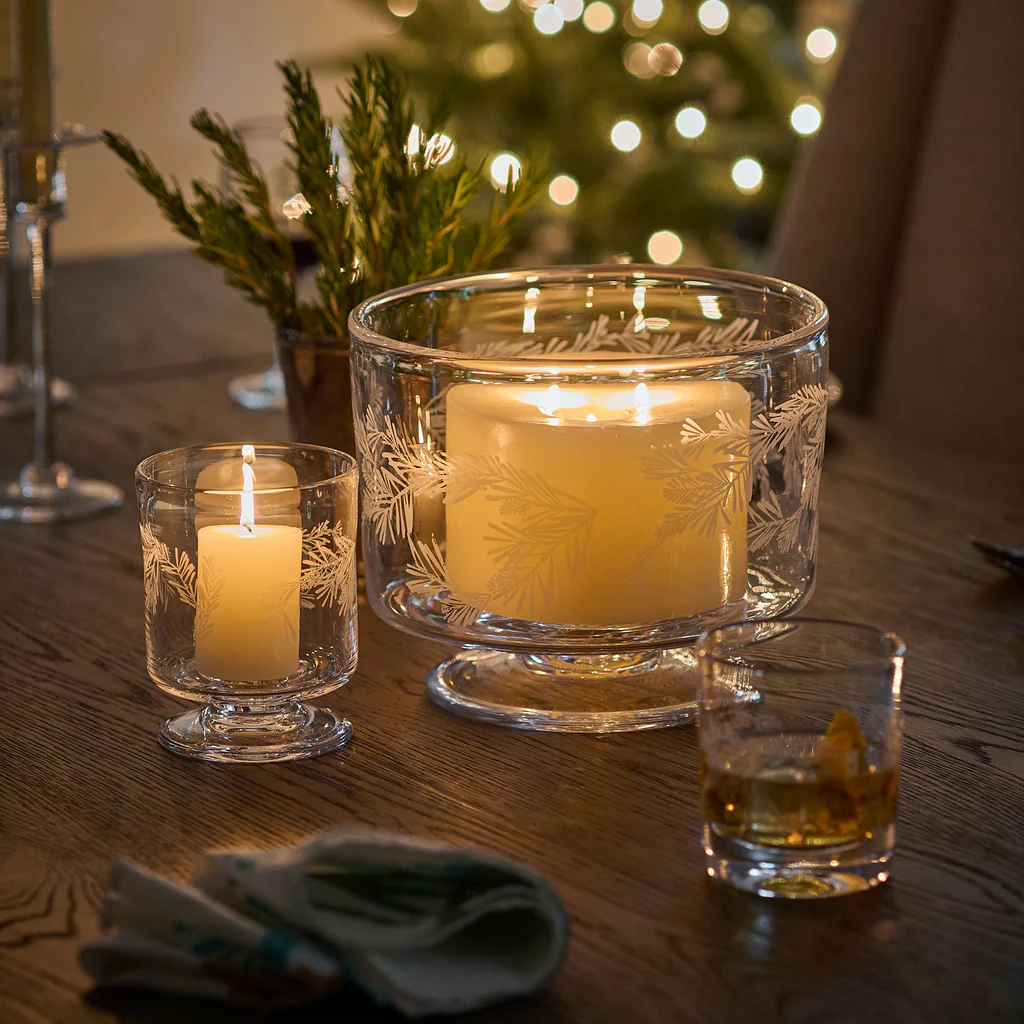 Simon Pearce Engraved Pine Nantucket Hurricane