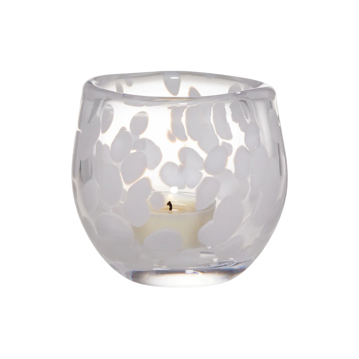 Simon Pearce Burlington Snowfall Tealight