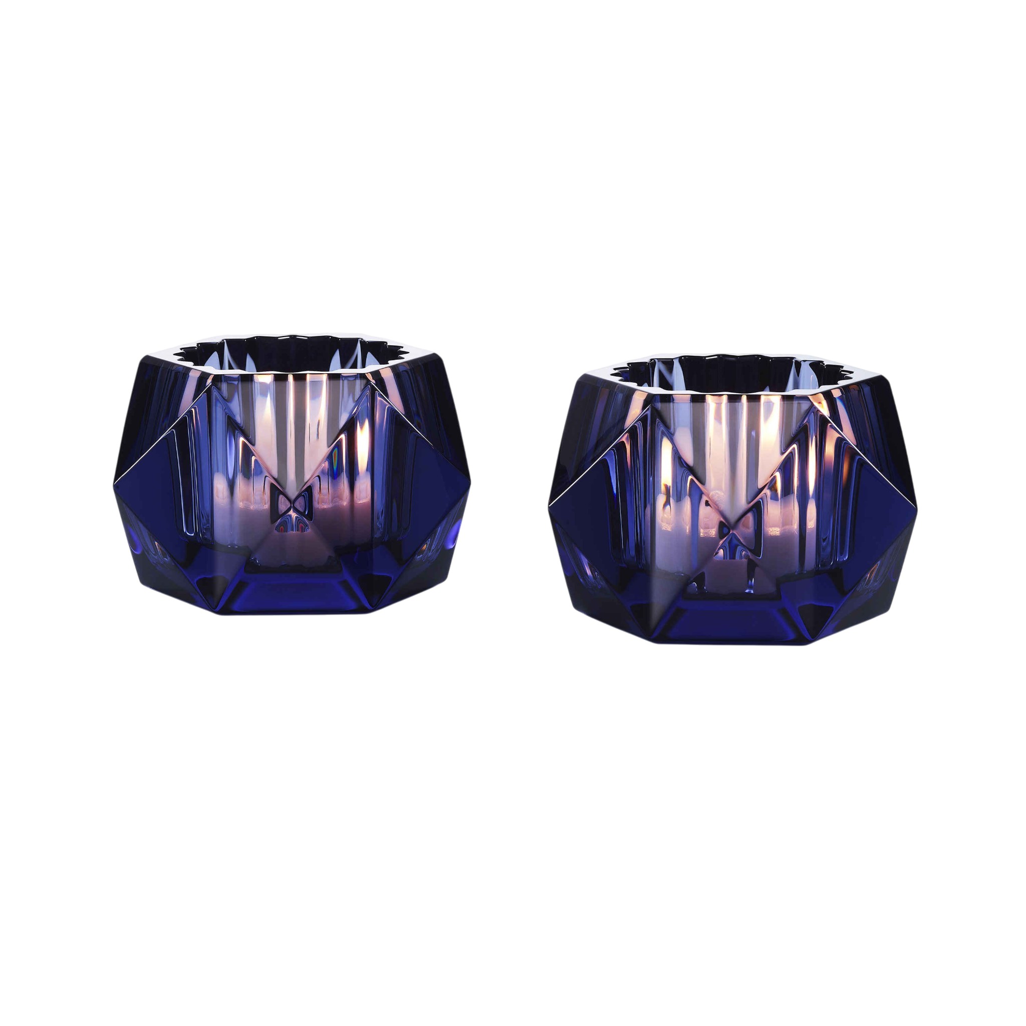 Baccarat Midnight Blue Louxor Votives, Set of 2