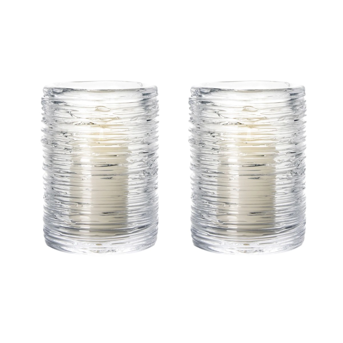 Simon Pearce Echo Lake Hurricane Candle Holders, Set of 2 Small