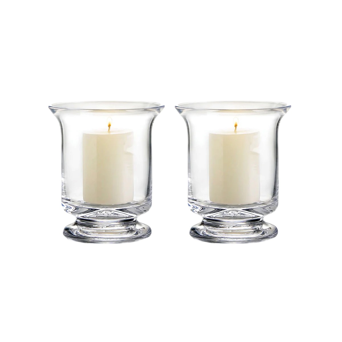 Simon Pearce Revere Hurricane Candle Holders, Set of 2 Small
