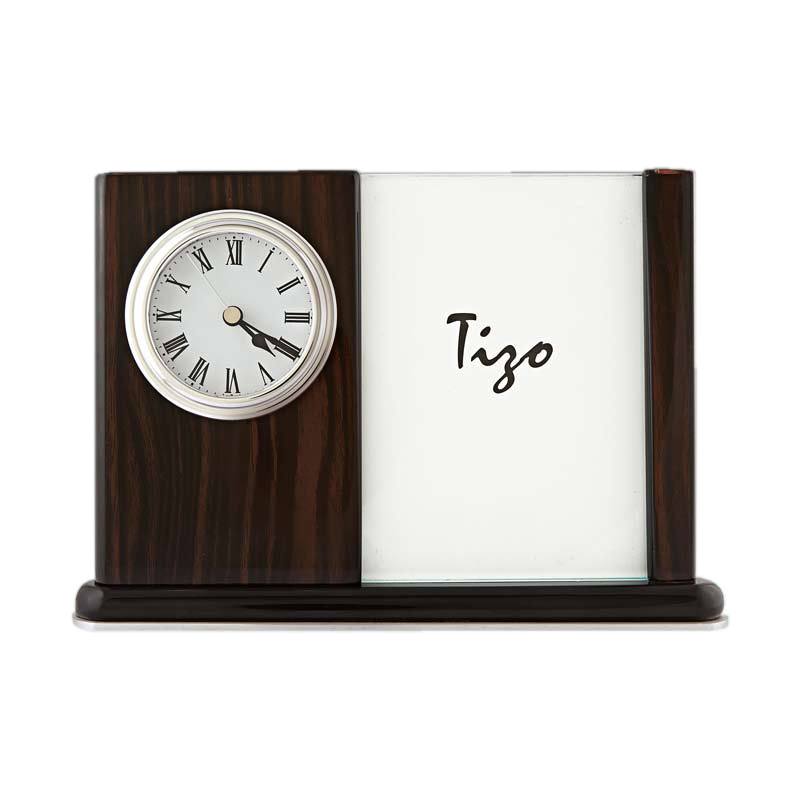 Tizo Ebony Clock with Photo Frame