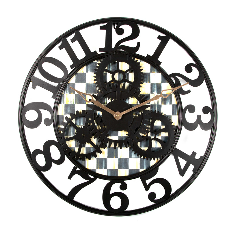 MacKenzie-Childs Courtly Check Farmhouse Wall Clock, Small