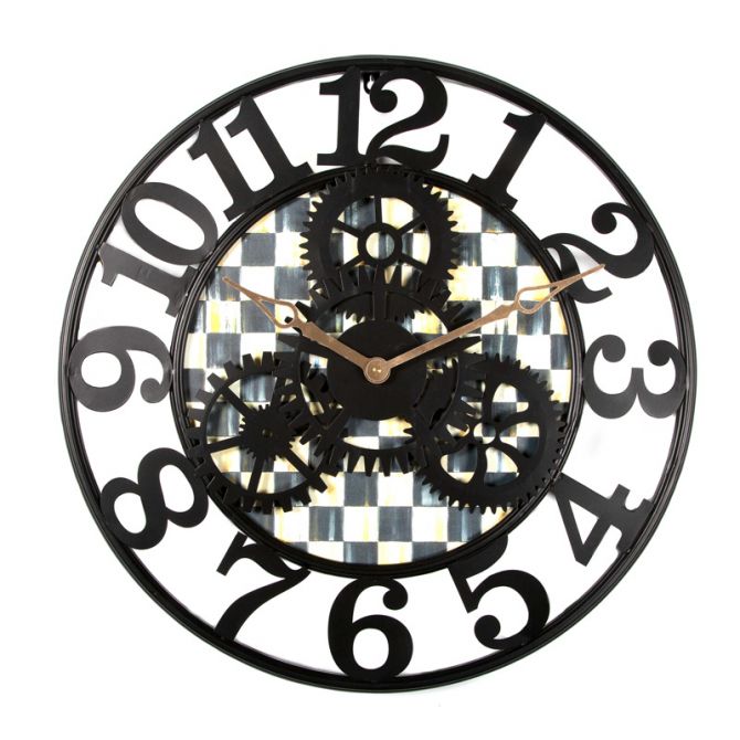 MacKenzie-Childs Courtly Check Farmhouse Wall Clock, Small