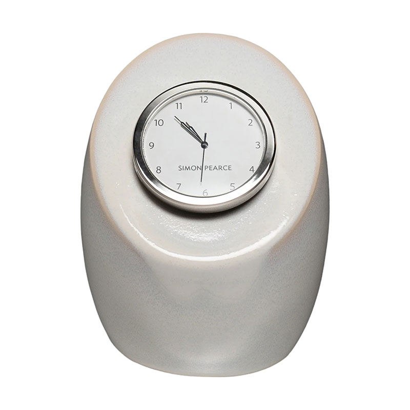 Simon Pearce Addison Pottery Clock, Cloud