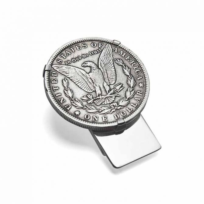 Tokens & Icons 1800s Morgan Silver Dollar Money Clip