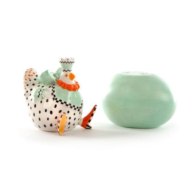 MacKenzie-Childs Patience Brewster Speckled Chicken Salt and Pepper Shakers