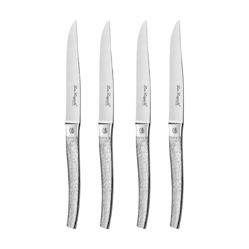 Couzon Alphonse Ecorce Bark Effect Knives, Set of 4