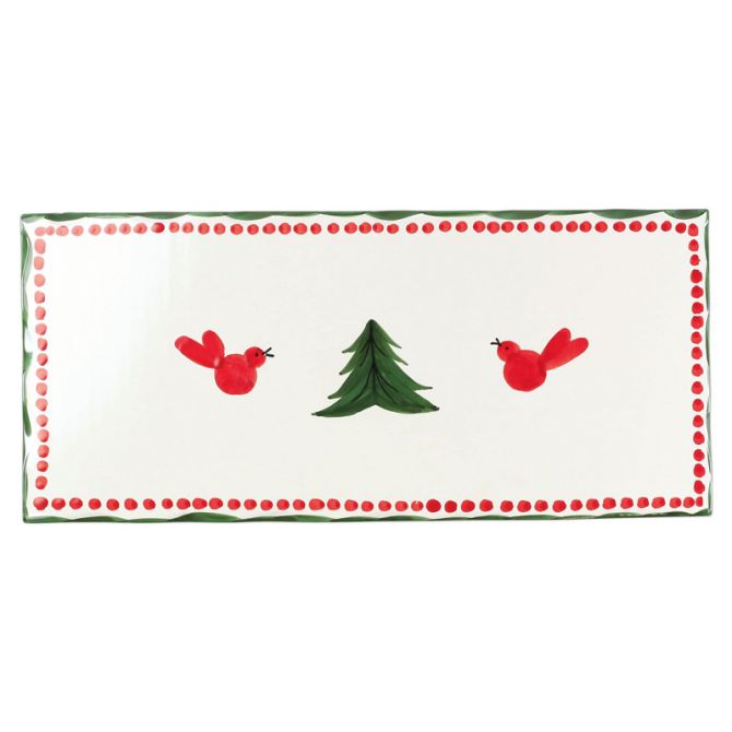 Vietri Uccello Rosso Rectangular Cheese Board