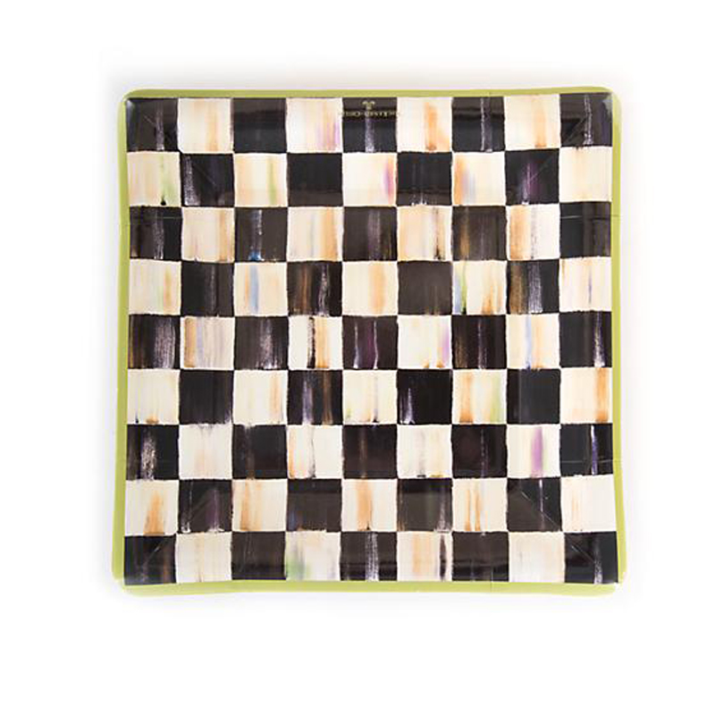 MacKenzie-Childs Courtly Check Paper Salad Plates