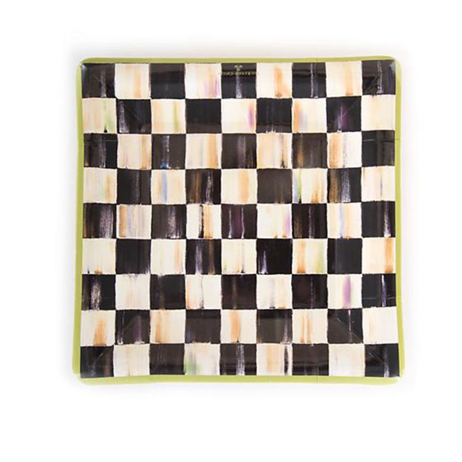MacKenzie-Childs Courtly Check Paper Salad Plates