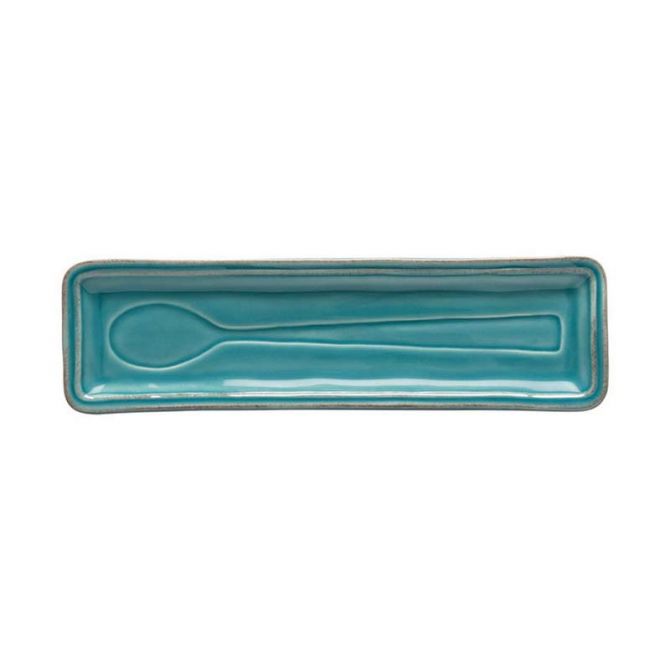 Casafina 11" Fontana Spoon Rest, Turquoise