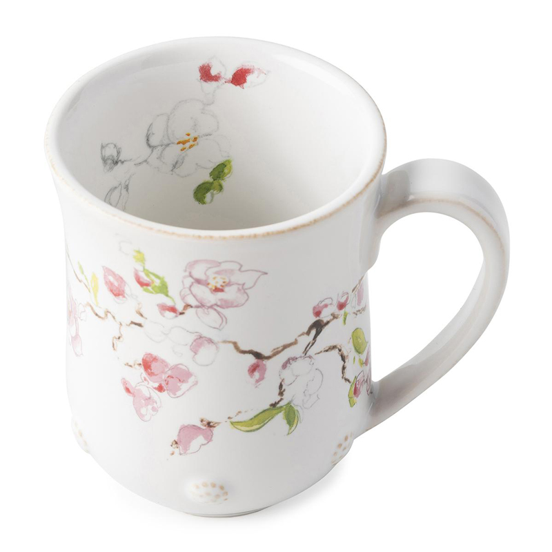 Juliska Berry and Thread Floral Sketch Cherry Blossom Mug