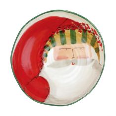 Vietri Old St. Nick Pasta Bowl, Stripe Hat