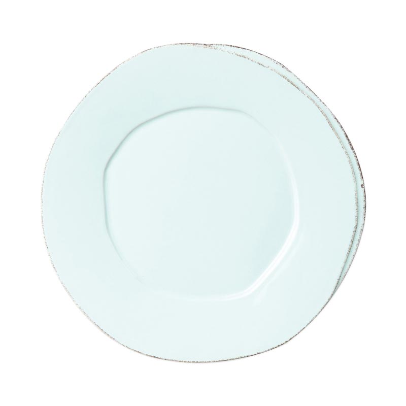 Vietri Lastra European Dinner Plate, Aqua