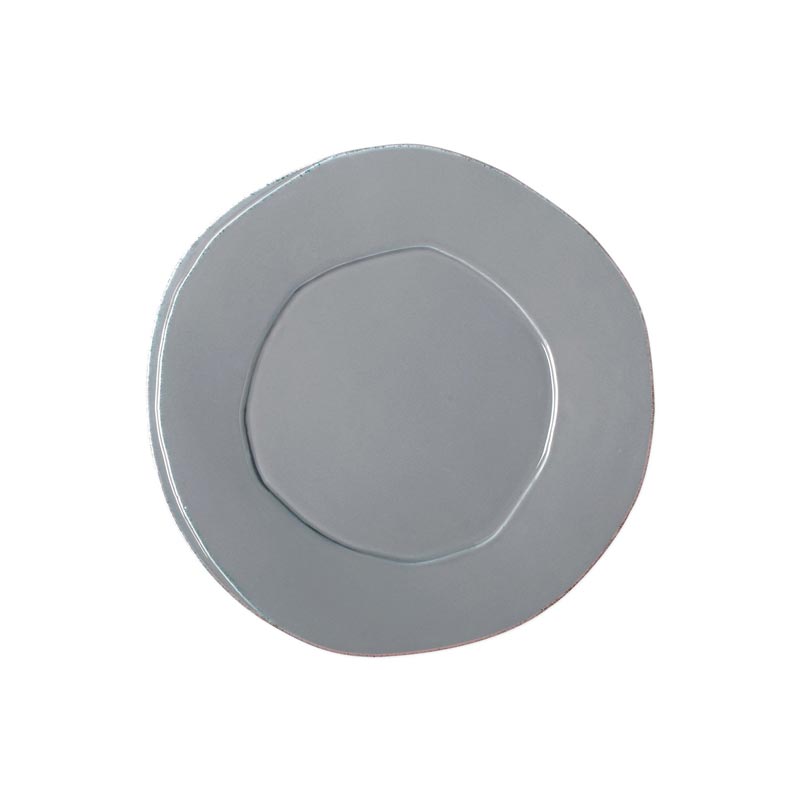 Vietri Lastra European Dinner Plate, Grey