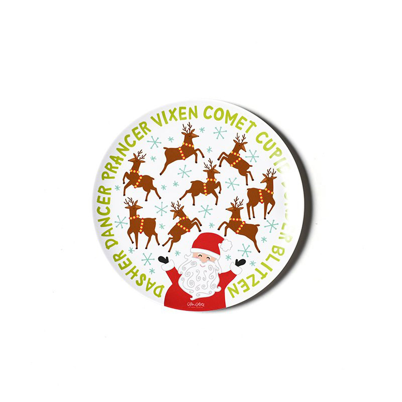 Coton Colors Calling Reindeer Melamine Dinner Plate