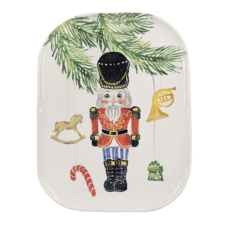 Vietri Nutcrackers Medium Rectangular Platter