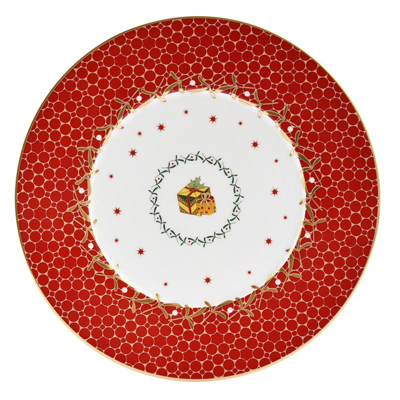 Bernardaud Noel Red Gift Salad Plate