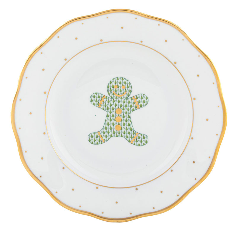 Herend Christmas Gingerbread Dessert Plate