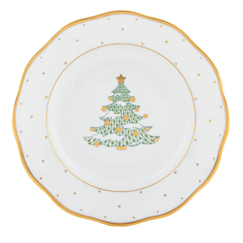 Herend Christmas Tree Dessert Plate