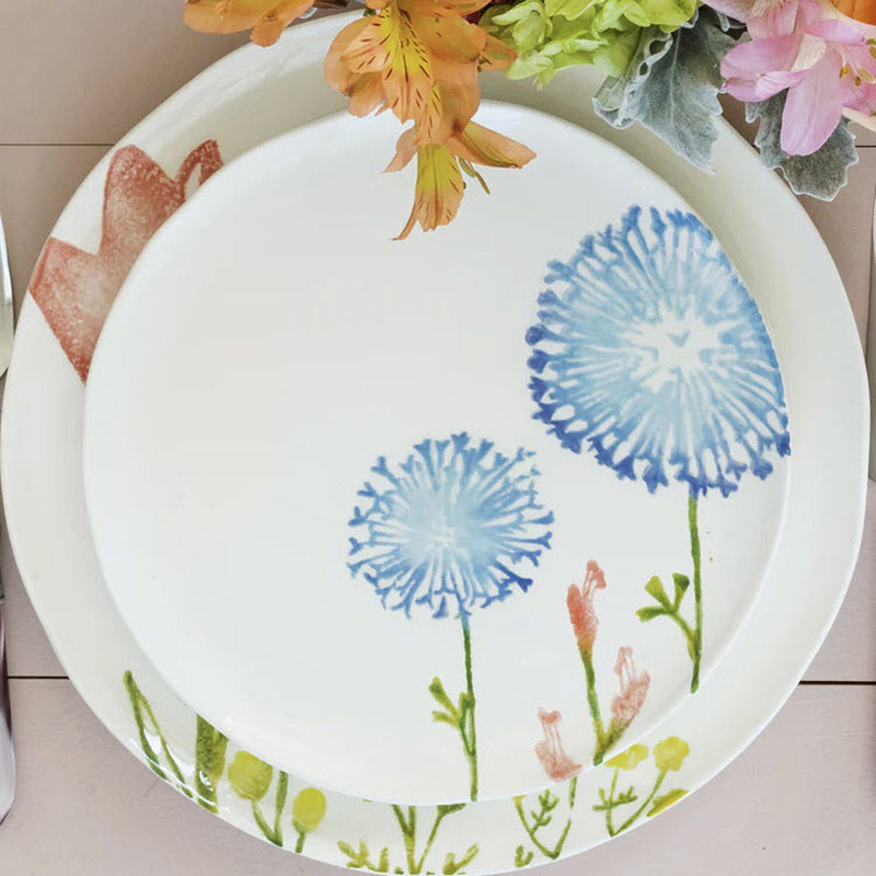Vietri Fiori Di Campo Dandelion Salad Plate