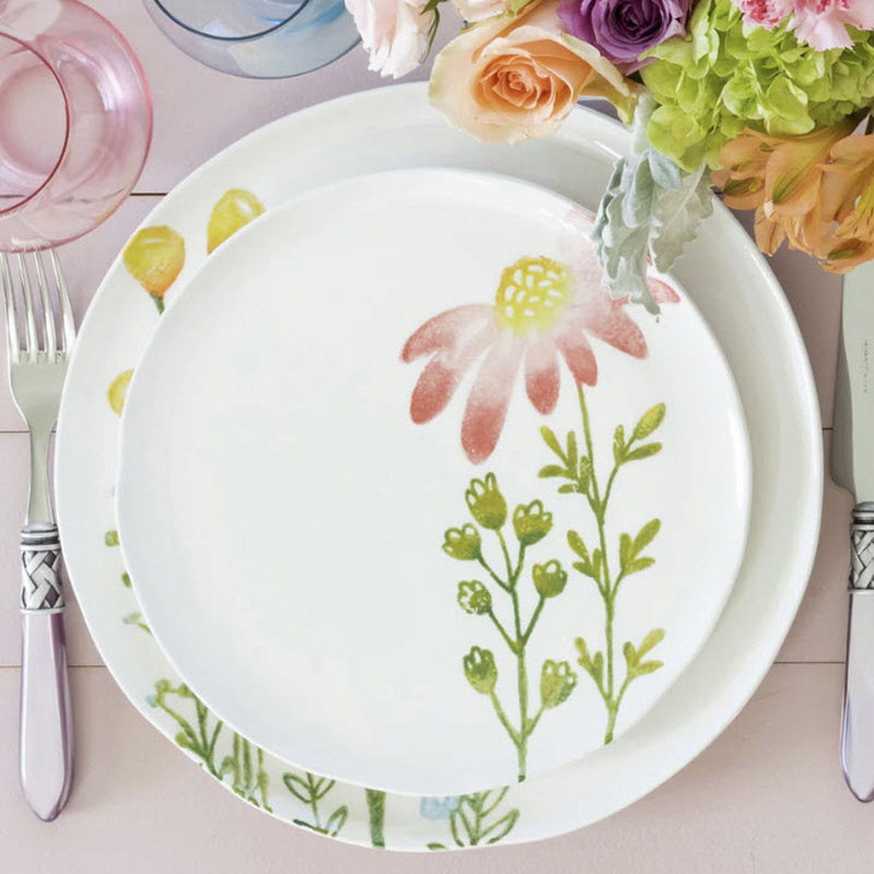 Vietri Fiori Di Campo Daisy Salad Plate