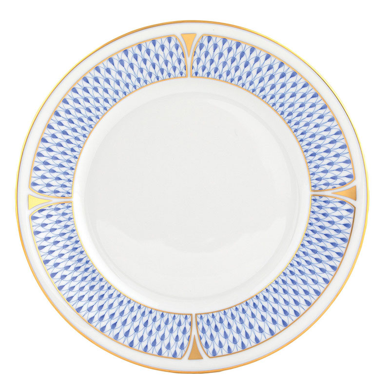 Herend Art Deco Salad Plate, Blue