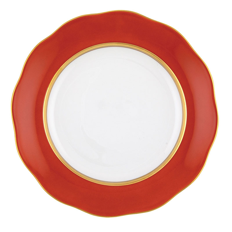 Herend Silk Ribbon Dessert Plate, Pumpkin