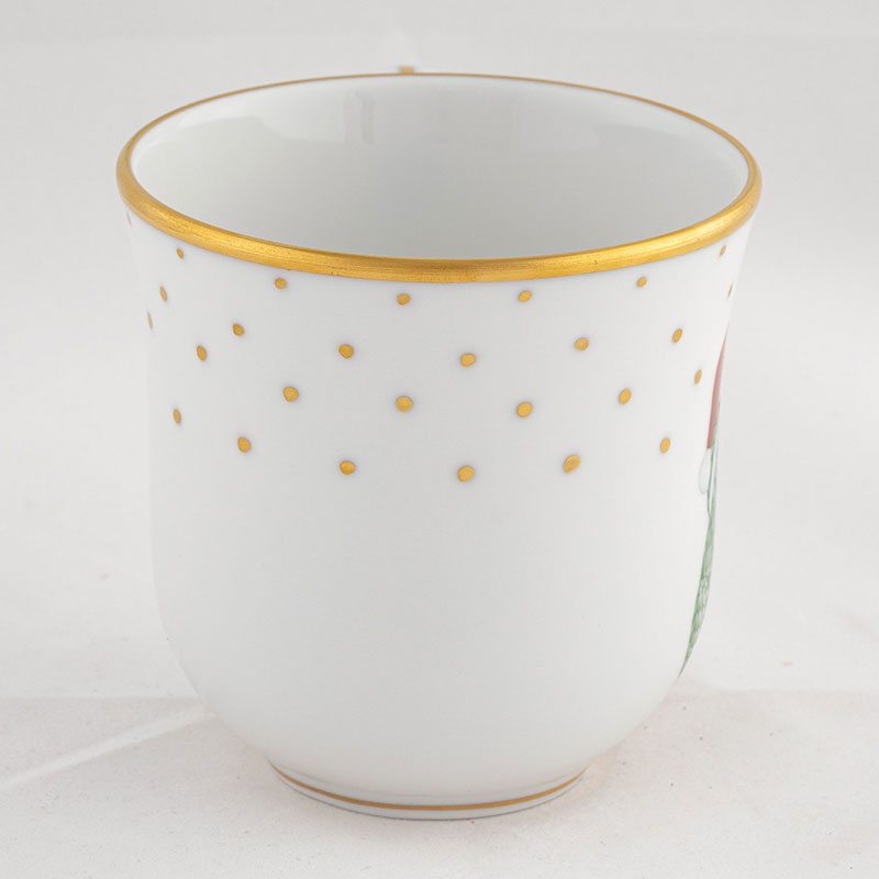 Herend Christmas Mug, Light Green Santa Bunny