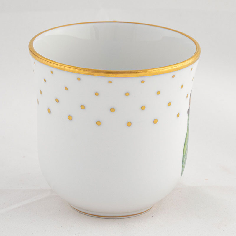 Herend Christmas Mug, Light Green Snowman