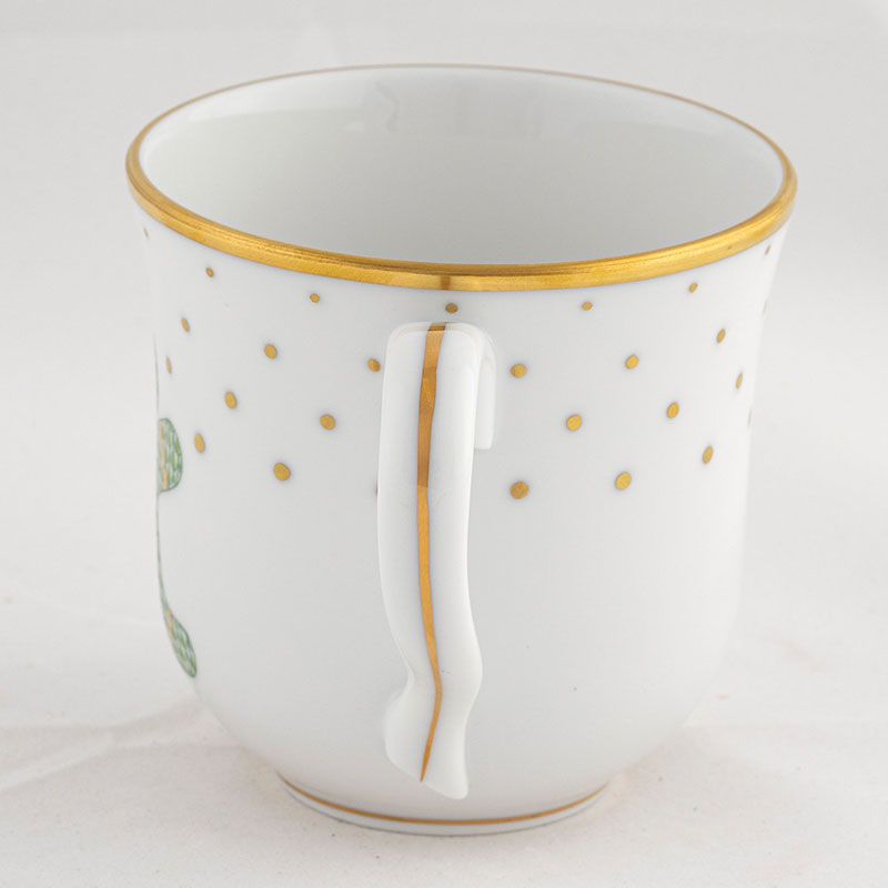 Herend Christmas Mug, Light Green Gingerbread