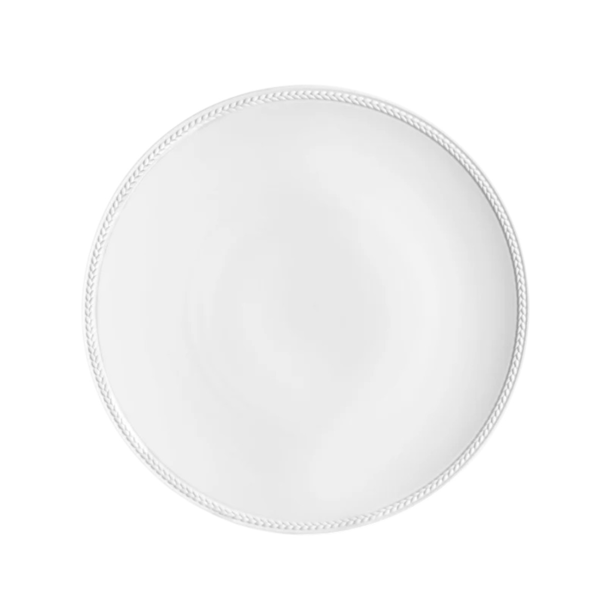 L'Objet Soie Tressee Dinner Plate, White