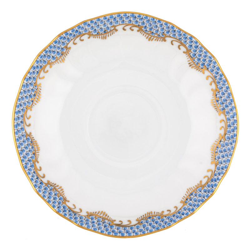 Herend Fish Scale Light Blue Canton Saucer